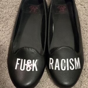 Fuck Racism Strange Cvlt Slip On flats Shoes
